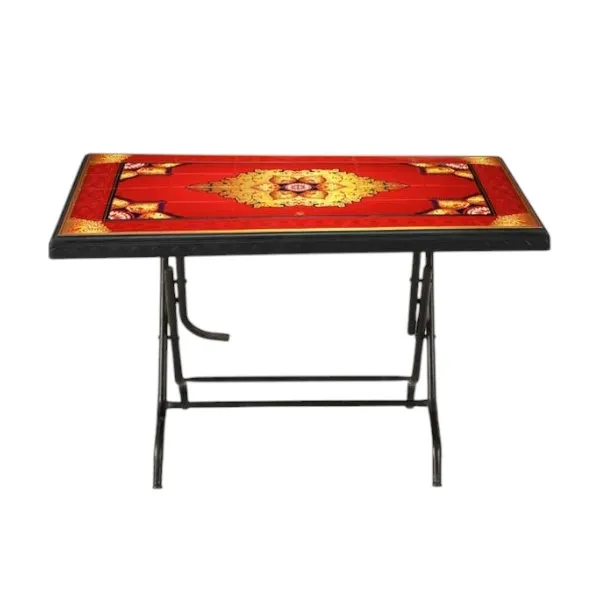 Deco 4 সিটের টেবিল S/L Print Maroon Black