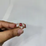 রঙিন জেমস্টোন বসানো গোল্ডেন রিং