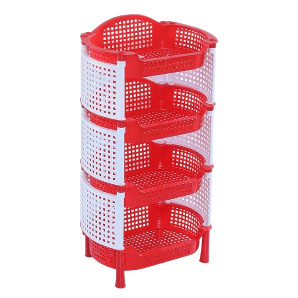 RFL Style Fence র‍্যাক 4 স্টেপ (বড়) লাল ও সাদা