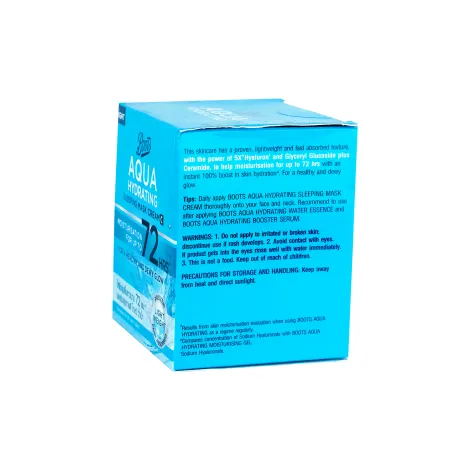 Boots Aqua Hydrating 72H স্লিপিং মাস্ক ক্রিম 50ml