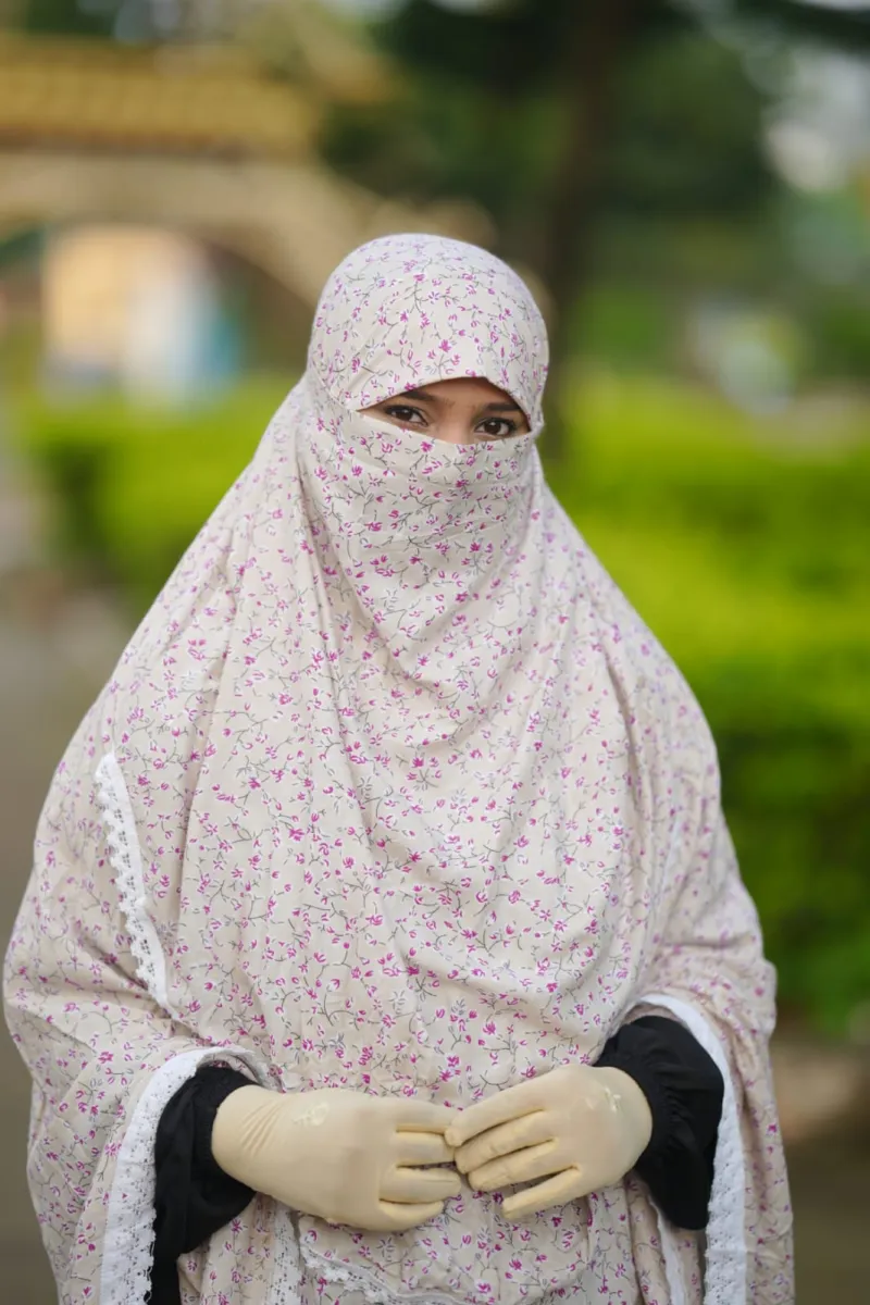 Suti Cotton Hijab with Niqab, Gher 150 and Front 45 Inch