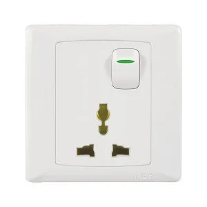 MEP Smart 3 পিন ইউনিভার্সাল সকেট, সুইচসহ