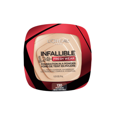 L'Oreal Infallible Fresh Wear পাউডার ফাউন্ডেশন, শেড 130 True Beige