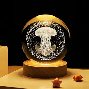 3D ক্রিস্টাল বল – জেলিফিশ (1 কালার বেস)