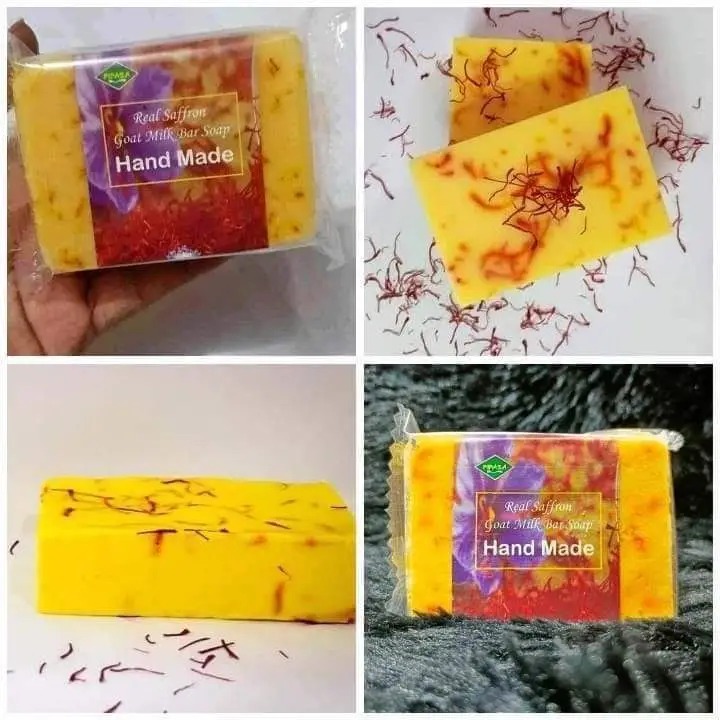 Piyasa স্যাফরন গোট মিল্ক বার সোপ (হ্যান্ডমেড) 100gm