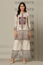 Single Colour Dubai Silk Digital Print Two Piece, Body 36 to 46