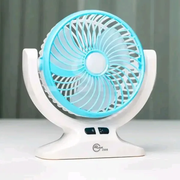 ABJAK 2508 পোর্টেবল LED লাইট, মিনি ফ্যানসহ