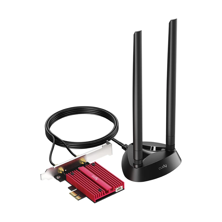 Cudy WE4000 AX5400 Tri-Band Wi-Fi 6E Bluetooth 5.2 PCIe Adapter