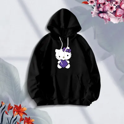 Premium Comfortable (Cutipy Cat-Black) Ladies winter hoodie