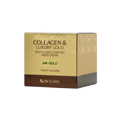 3W Clinic Collagen & Luxury Gold রিভাইটালাইজিং কমফোর্ট ক্রিম 24K Gold 100g