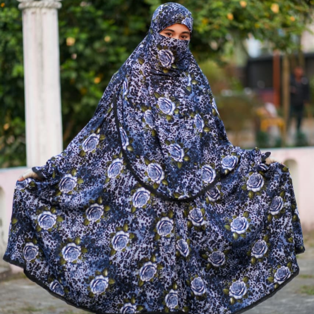 প্যালাজো লং খিমার সেট – লিনেন, নিকাবসহ