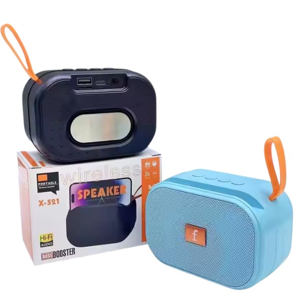 X-521 ব্লুটুথ, USB, SD কার্ড এবং FM রেডিও সাপোর্টেড Hi-Fi অডিও এক্সট্রা বেস স্পিকার