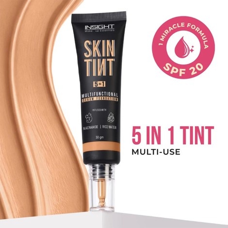 Insight Skin Tint 5 In 1 Multifunctional Serum Foundation - 4 Cappucino (India)