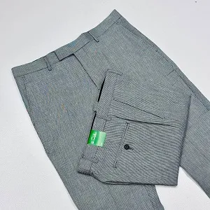 Benetton এক্সপোর্ট স্লিম ফিট ফরমাল প্যান্ট - অ্যাশ