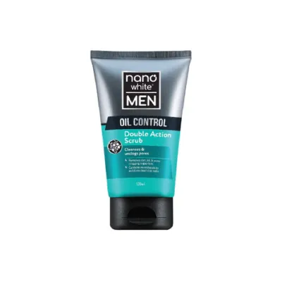 Nano White Men অয়েল কন্ট্রোল ডাবল অ্যাকশন স্ক্রাব 100ml