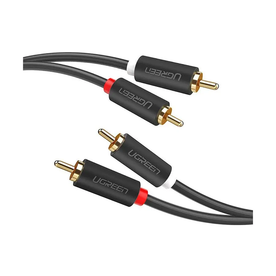 UGREEN AV104 (30747) 2RCA Male to Male, 1 Meter, Black Audio Cable