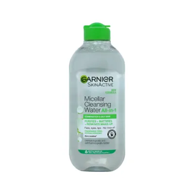 Garnier Skin Active মাইসেলার ক্লিনজিং ওয়াটার All-in-1, কম্বিনেশন ও তৈলাক্ত ত্বকের জন্য 400ml