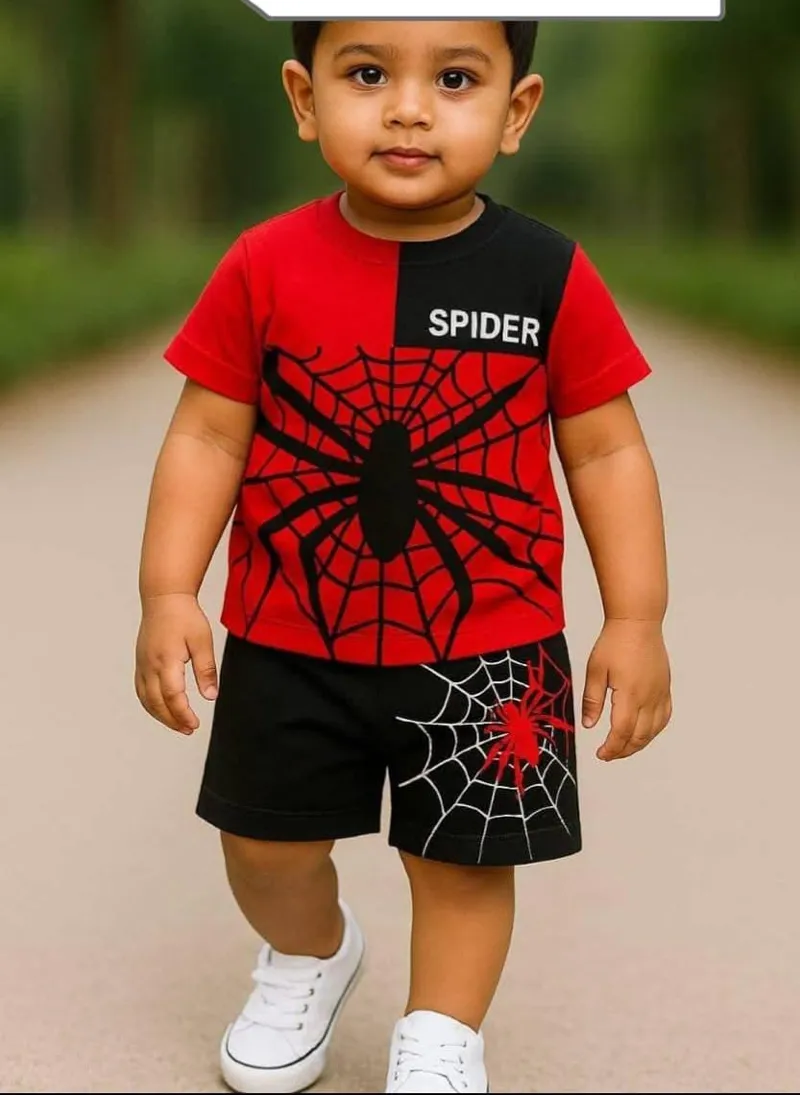 Boys' and Girls' Cotton T-Shirt Set, 160 GSM, 6 Months to 6 Years