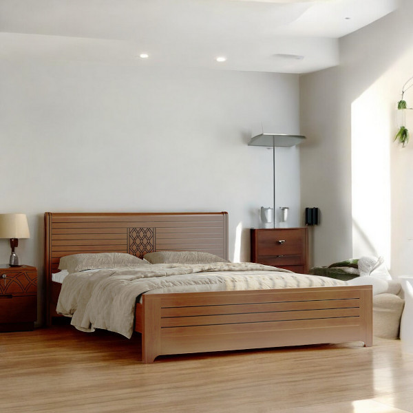 Sidon Wooden Double Bed