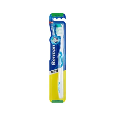 Berman Active স্ট্যান্ডার্ড হেড সফট টুথব্রাশ