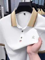 Men's Pique Polo Shirt, 95% Cotton 5% Spandex, M and L, 3 Colours