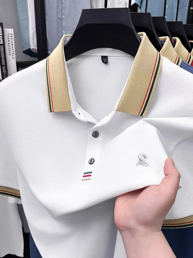 Men's Pique Polo Shirt, 95% Cotton 5% Spandex, M and L, 3 Colours