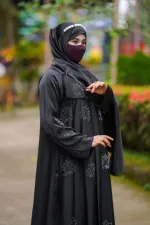 Afran Fabric Stone Work Borka, Hijab Not Included