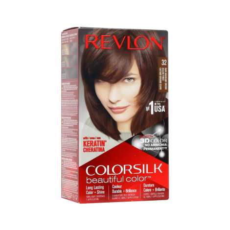 Revlon Colorsilk Beautiful Hair Color - 32 Dark Mahogany Brown (USA)