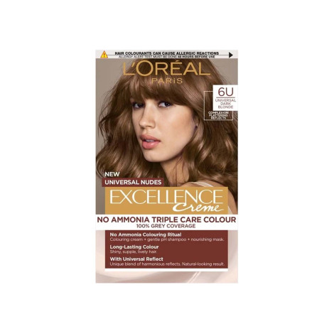 L'Oreal Excellence No Ammonia Triple Care হেয়ার কালার 6U ইউনিভার্সাল ডার্ক ব্লন্ড