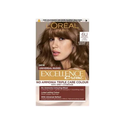 L'Oreal Excellence No Ammonia Triple Care হেয়ার কালার 6U ইউনিভার্সাল ডার্ক ব্লন্ড