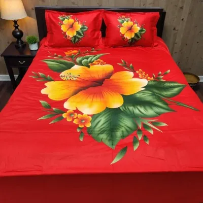 Panel Cotton Bed Sheet 7 x 8 Feet, 3 Colours