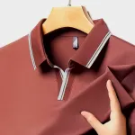 Men's Old Money Style Buttonless Polo Shirt, 230 GSM PK Cotton