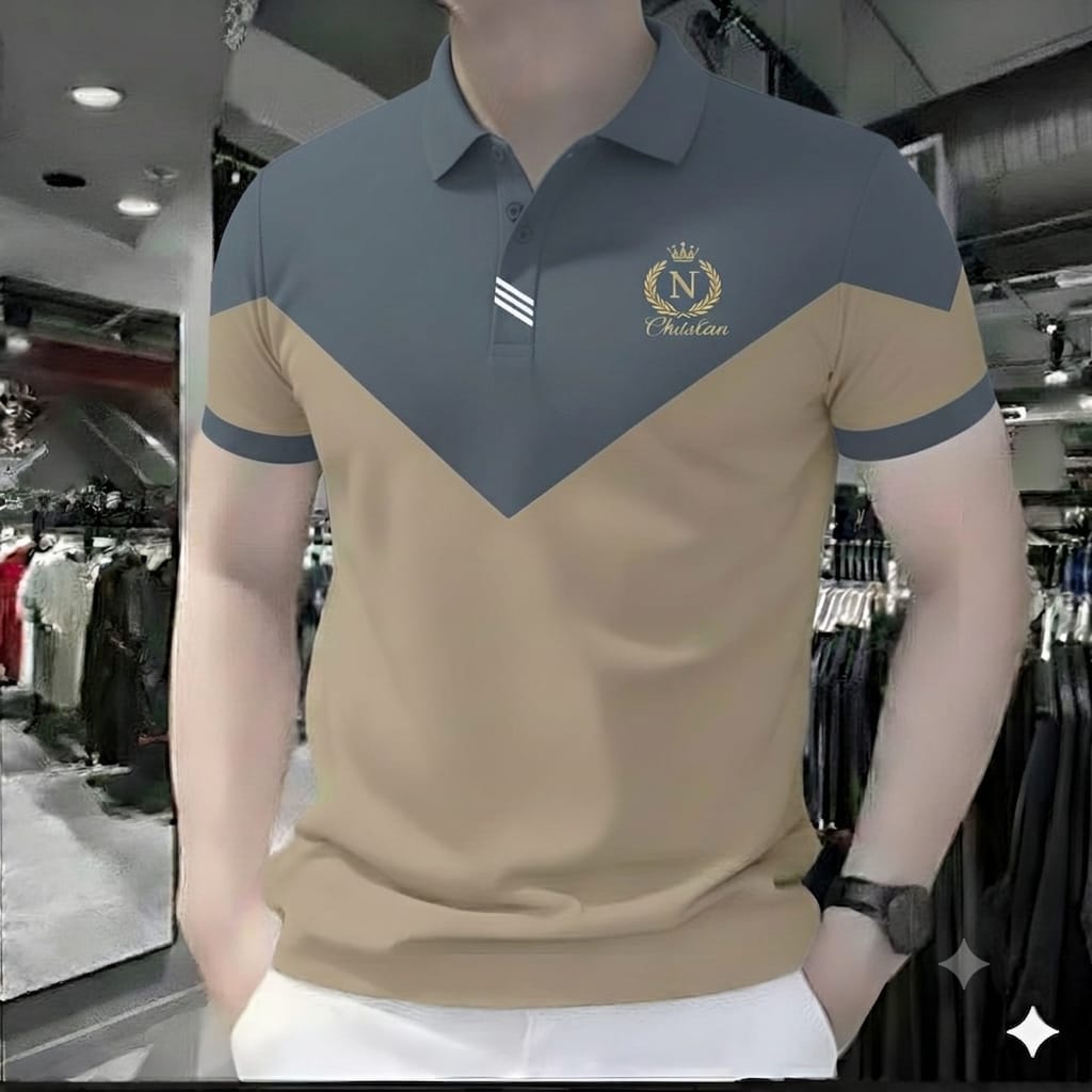 Men's Cotton Polo Shirt in One Colour, 200 GSM Half Sleeve