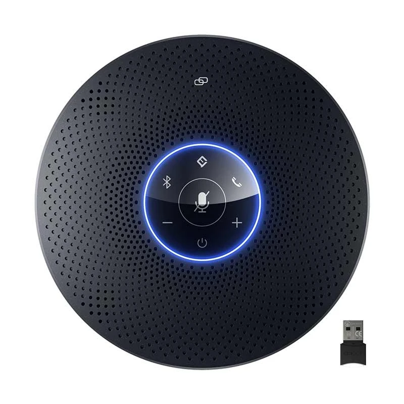 EMEET OfficeCore M2 Max Bluetooth or USB Portable Black Speakerphone