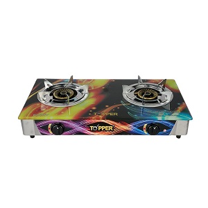 TOPPER Double Glass Auto Gas Stove LPG Fairy