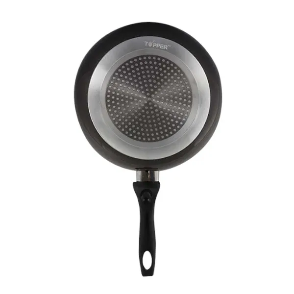 TOPPER ননস্টিক গ্ল্যামার ফ্রাই প্যান ঢাকনাসহ (অ্যাশ) 30 cm