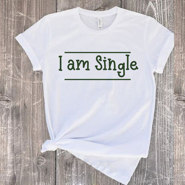 I'm Single ক্লাসিক টাইপোগ্রাফি টি-শার্ট