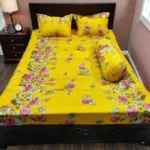 Twill Cotton Bed Sheet Set with Bolster Cover, 2 Colours