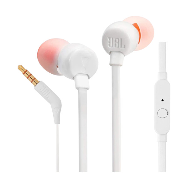 JBL TUNE 110 ওয়্যার্ড ইন-ইয়ার হোয়াইট ইয়ারফোন