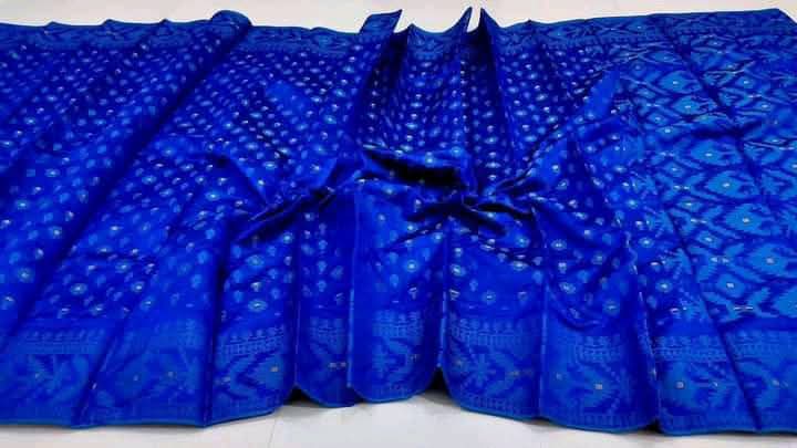 Tant Jamdani Saree, 12 Haath, Without Blouse Piece