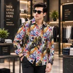 Men's Full Sleeve Micro Stitch Digital Print Shirt, M to XXL