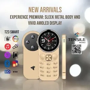 Tensile স্লিক মেটাল বডি ও AMOLED ডিসপ্লে ফোন (গোল্ডেন)