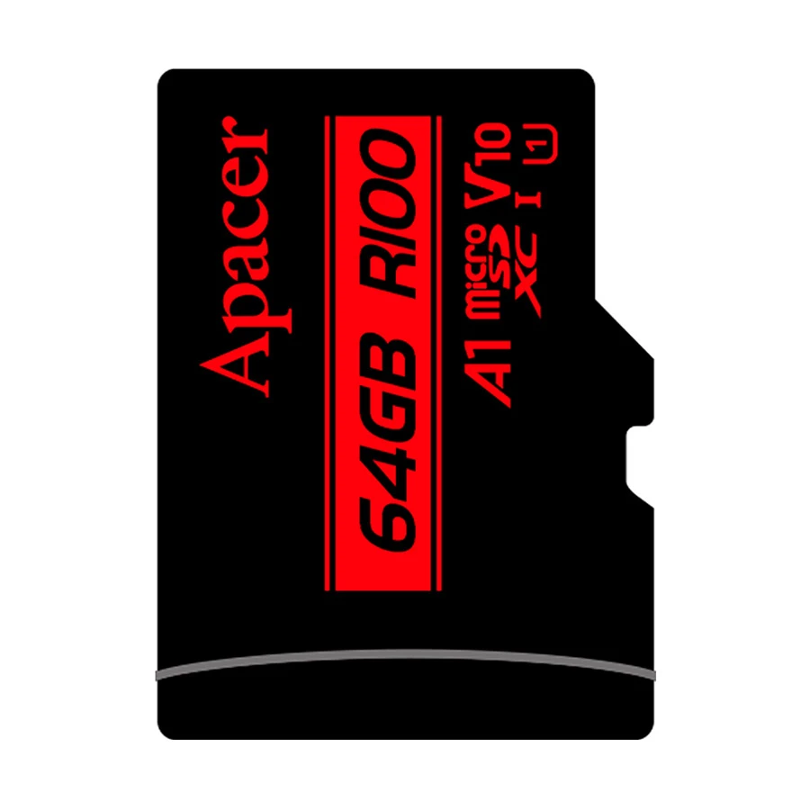 Apacer R100 64GB MicroSDXC UHS-I V10 Class 10 Memory Card