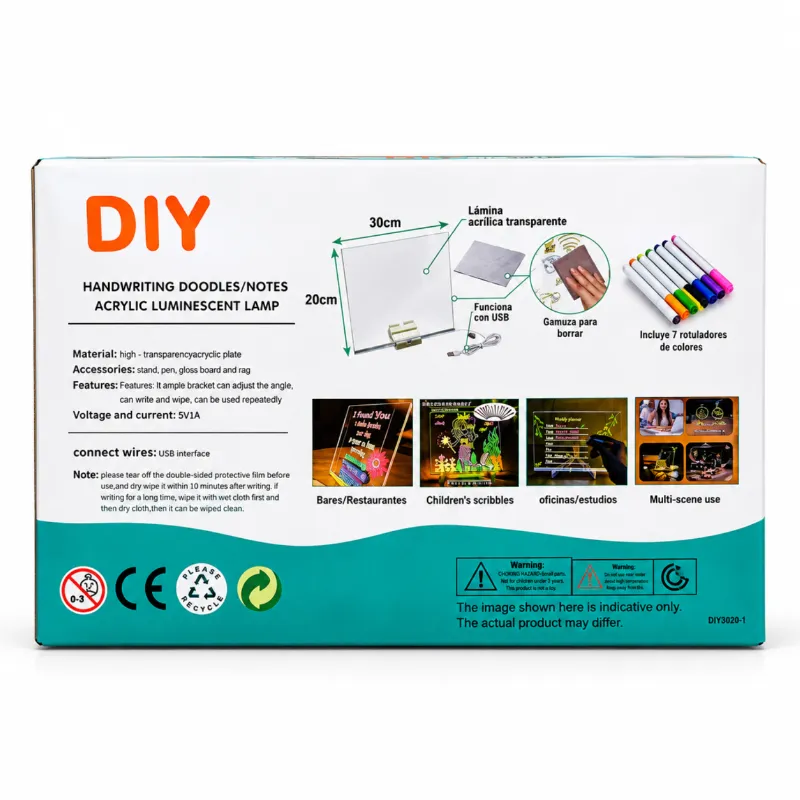 DIY অ্যাক্রিলিক লুমিনেসেন্ট ল্যাম্প