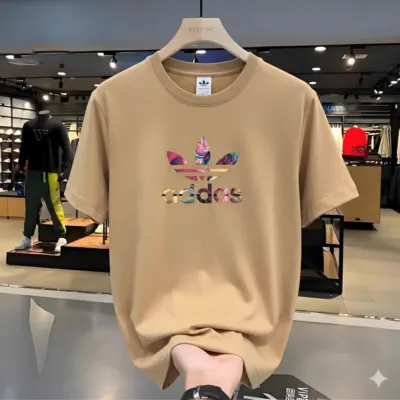 Men's Drop Shoulder T-Shirt with DTF Print, Cotton-Spandex Blend