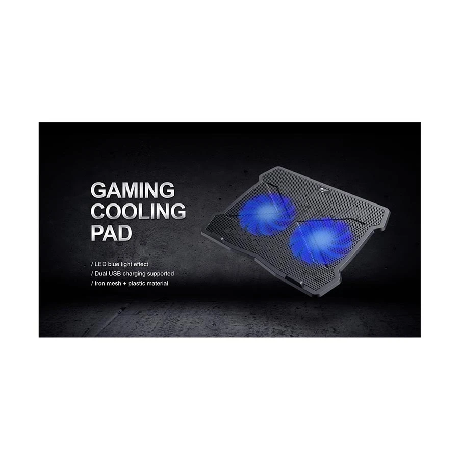 Havit F2075 Dual Fan 15.6 Inch Laptop Cooling Pad Black