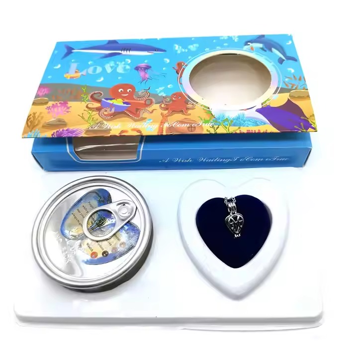 Pearl Oyster Necklace Gift Box with Chain