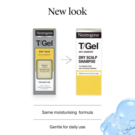 Neutrogena T/Gel অ্যান্টি-ড্যানড্রাফ ড্রাই স্ক্যাল্প শ্যাম্পু 250ml