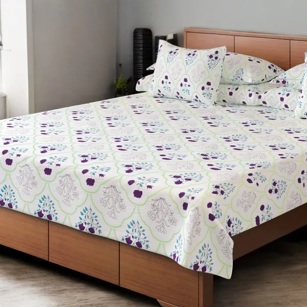 Regal বেড শিট-302 (পার্পল ফ্লাওয়ার)
