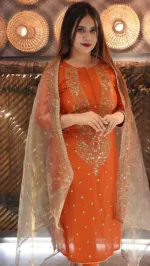 রেডিমেড সিকুইন এমব্রয়ডারি AC কটন থ্রি পিস, 38, 42, 44 সাইজ